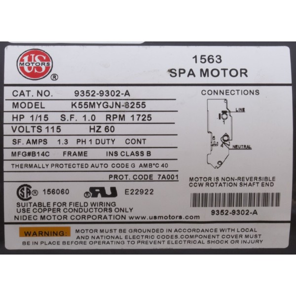 Pump, Circ, Gecko Aqua Flo CMCP, 1/15hp, 115v, 1-1/2", OEM : 02593000-2010
