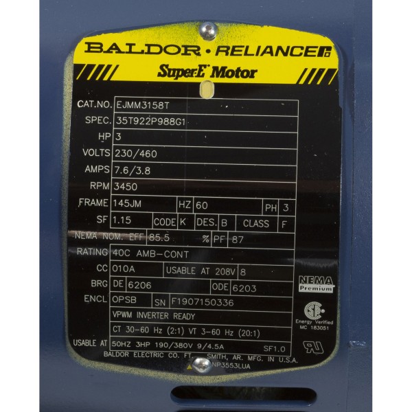 Pump, Pentair D Series, 3.0hp, 230v, 3Ph, Med Head, Self Prm : DMH3-171