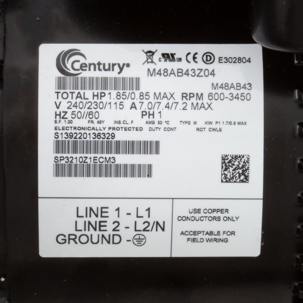 Pump, Hayward TriStar VS 900, 1.85thp, 115/230v, Expert Line : SP32900VSP