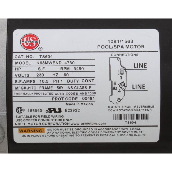 Pump, WW Exec, 3.0hp, 230v, 1-Spd, 56fr, 2", OEM : 3711221-1D