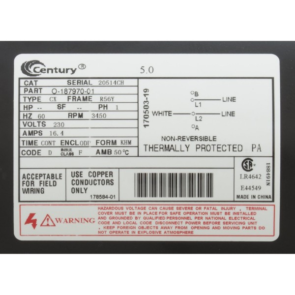 Pump, WW Exec, 5.0hp, 230v, 1-Spd, 56fr, 2", OEM : 3712021-1D