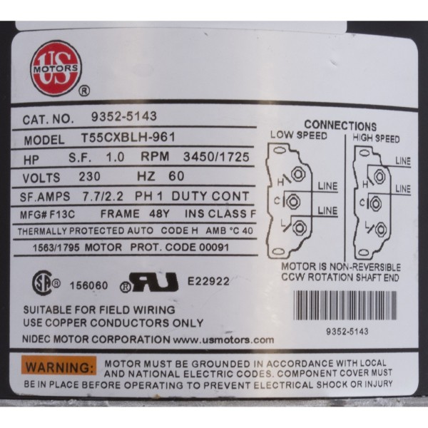 Pump, Aqua Flo FMHP, 1.0hp, 230v, 2-Spd, 48fr, 1-1/2", OEM : 02110005-1010