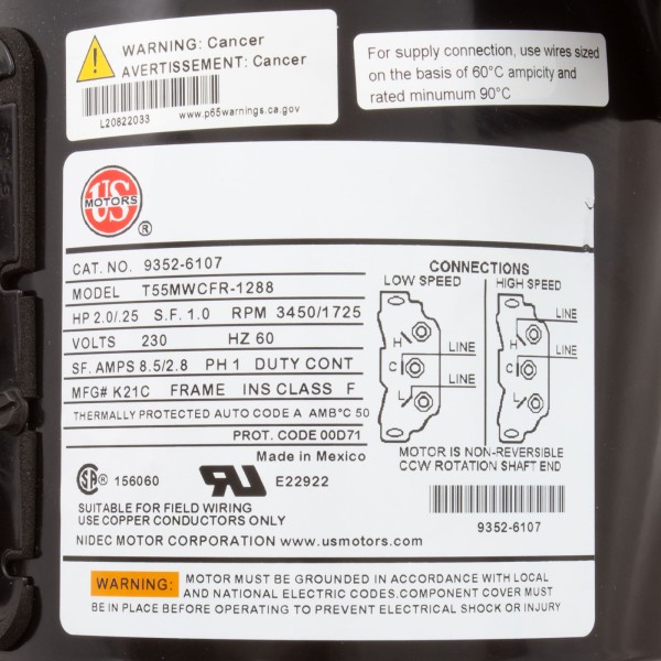 Pump, Aqua Flo FMHP, 2.0hp, 230v, 2-Spd, 48fr, 1-1/2", OEM : 02120000-1010