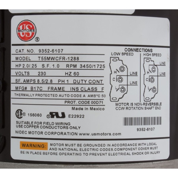 Pump, Aqua Flo XP2, 2.0hp, 230v, 2-Spd, 48fr, 2", OEM : 06120500-2040