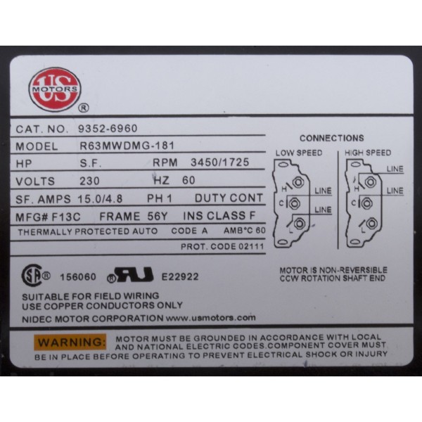 Pump, Aqua Flo XP3, 4.0hp, 230v, 2-Spd, 56fr, 2-1/2", OEM : 08342761-2041