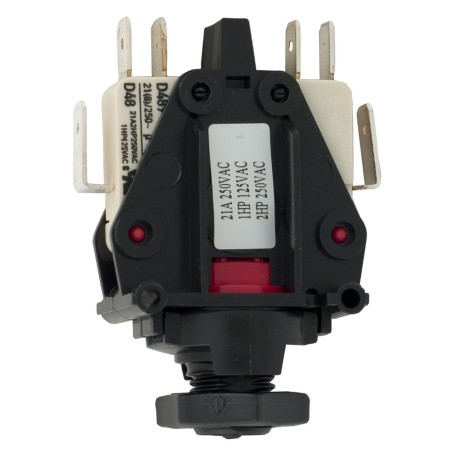 Air Switch, Herga, DPDT, 20A, thd, latch : 6872-AEO-U126