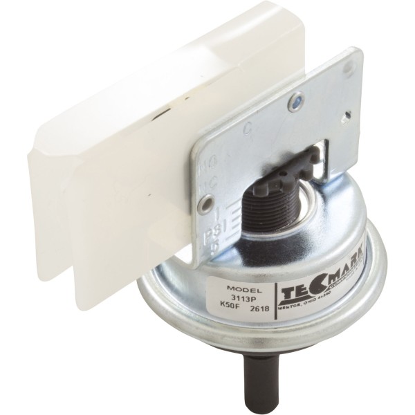 Pressure Switch, Tecmark, SPNO, 1/8"mpt, 25 Amp, Plastic : 3113P