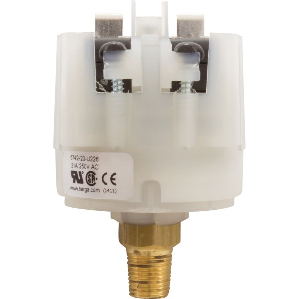 Pressure Switch, Herga, 21Amp, 1-5psi, 1/8"mpt, DPDT : 6742-20-U226
