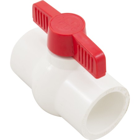 1 1/2" Pvc Compact Ball Vlvsoc Epdm Tpv White : QVC1015SSEW