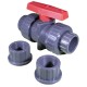 True Union Ball Vlv Gray 1" Pvc Epdm Soc/Thd : TBB1010CPEG