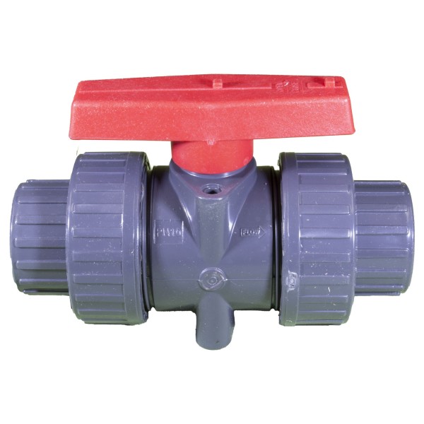 True Union Ball Vlv Gray 1" Pvc Epdm Soc/Thd : TBB1010CPEG