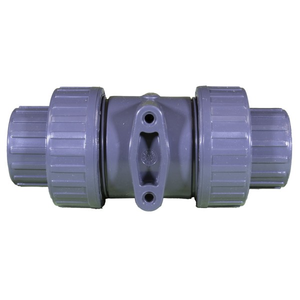 True Union Ball Vlv Gray 1" Pvc Epdm Soc/Thd : TBB1010CPEG
