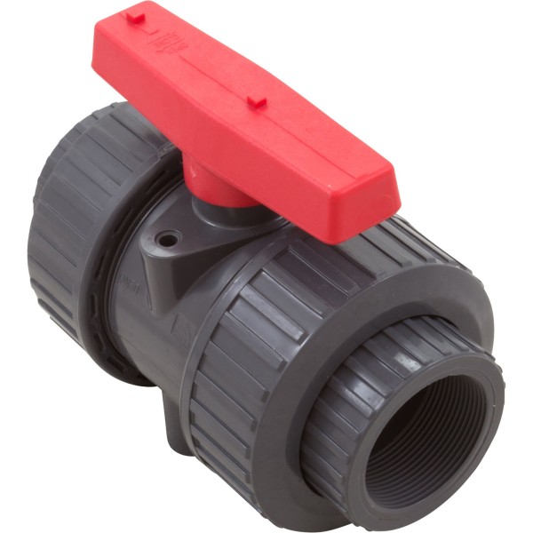 True Union Ball Vlv Gray 1-1/2" Pvc Epdm Soc/Thd : TBB1015CPEG