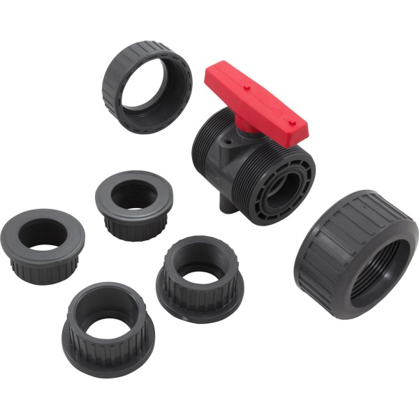 True Union Ball Vlv Gray 1-1/2" Pvc Epdm Soc/Thd : TBB1015CPEG