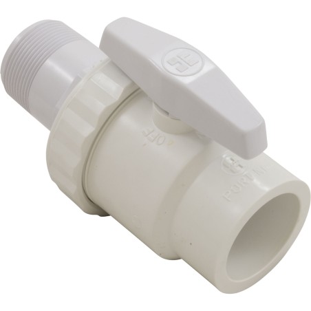 Ball Valve, Hayward Trim Line 2-Way, 1.5" MPT x 1.5" Slip : SP0723S