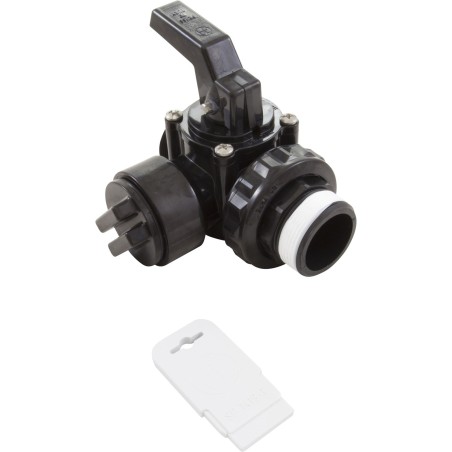 Ball Valve, Hayward Deluxe 3-Way, 1-1/2"mpt : SP0727