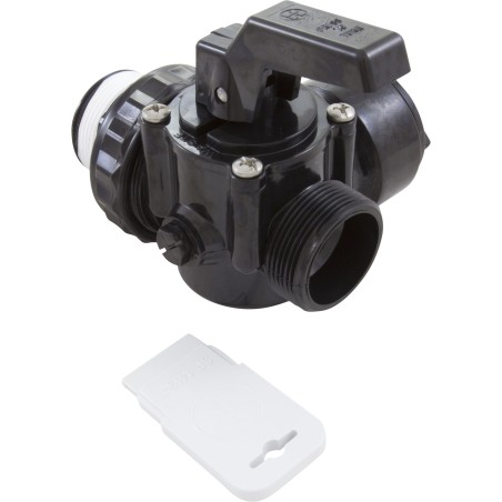 Ball Valve, Hayward Deluxe 3-Way, 1-1/2"mpt : SP0727