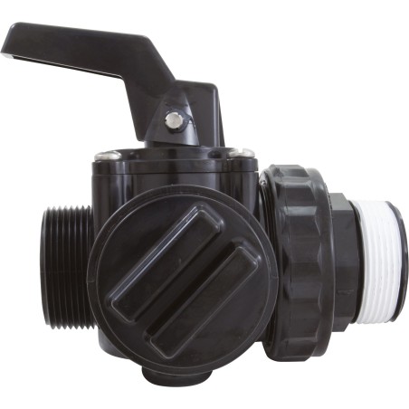 Ball Valve, Hayward Deluxe 3-Way, 1-1/2"mpt : SP0727