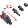 Ball Valve Kit, Praher, 1/4"mpt x 1/4"fpt, w/ Hose Fitting : LC-PV-1
