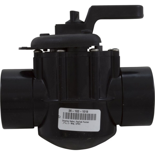 Diverter Valve, PacFab Pentair, 2"s, 2-Way, CPVC : 263027