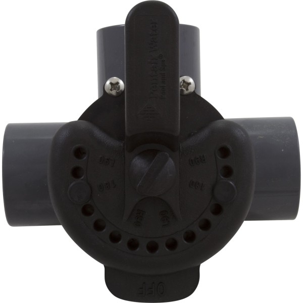 Diverter Valve, Pentair, 2" Spigot x 1-1/2" Slip, 3 Way : 263037
