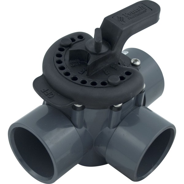 Diverter Valve, Pentair, 2-1/2" Spigot x 2" Slip, 3 Way : 263028