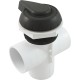 Diverter Valve, WW, 2", 2 Port, Top Mount, Notched, Black : 600-3061