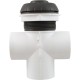 Diverter Valve, WW, 2", 2 Port, Top Mount, Notched, Black : 600-3061