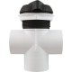 Diverter Valve, WW, 2", 2 Port, Top Mount, Notched, Black : 600-3061