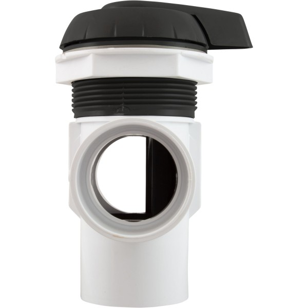 Diverter Valve, WW, 2", 2 Port, Top Mount, Notched, Black : 600-3061
