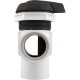 Diverter Valve, WW, 2", 2 Port, Top Mount, Notched, Black : 600-3061