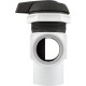Diverter Valve, WW, 2", 2 Port, Top Mount, Notched, Black : 600-3061