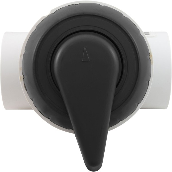 Diverter Valve, WW, 2", 2 Port, Top Mount, Notched, Black : 600-3061
