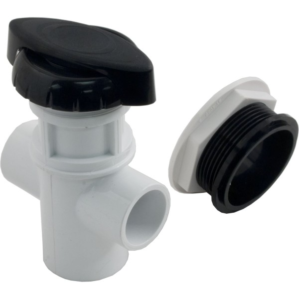 Diverter Valve, Hydro-Air/BWG Hydroflow, 3/4"s, 2 Port, Blk : 11-4030BLK