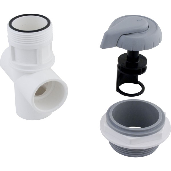 Diverter Valve, Hydro-Air/BWG Hydroflow, 1"s, 2 Port, Gray : 11-4020GRY