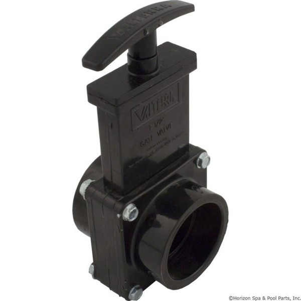 Gate Valve, 3 pc, Valterra, 1-1/2"s x 1-1/2"s, 45psi, Black : 7101