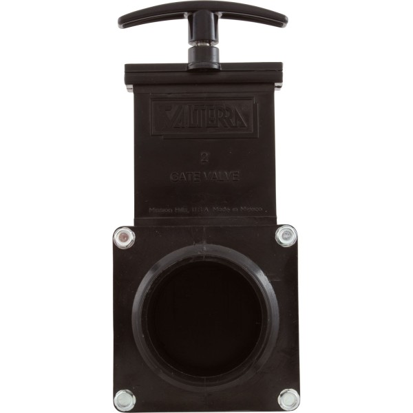 Gate Valve, 3 pc, Valterra, 2"mpt x 2"mpt, 40psi, Black : 7204