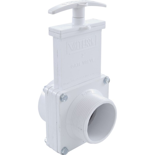 Gate Valve, 3 pc, SS Paddle, Valterra, 2"fpt x 2"mpt, 30psi : 4208