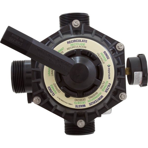 Multiport Valve, Pentair Tagelus TM 12-B, 1-1/2"bt, 6 Pos : 262504