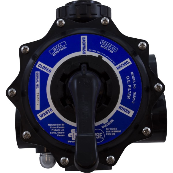 Multiport Valve, Praher SM2-HPXR50, 2", w/Hayward Plumbing : SM2-HPXR50