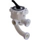 Multiport Valve, Praher SM2-SR3U, 2", w/StaRite Plumbing, Wht : SM2-SR3U