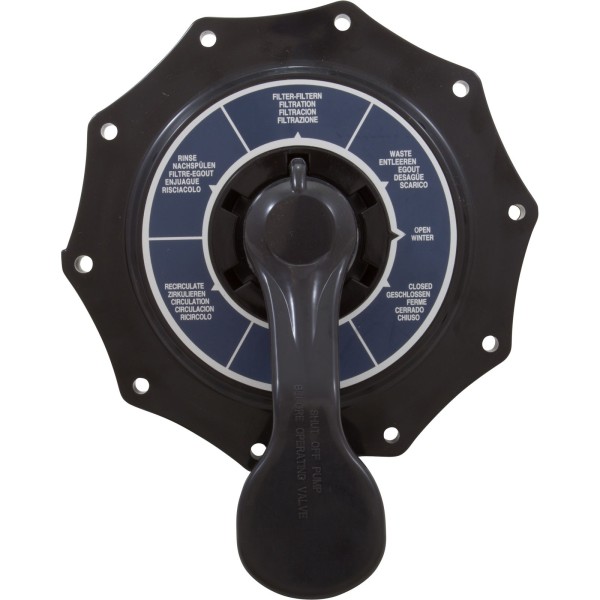 Lid Assembly, Pentair 2" Top Mount Hybrid Valve, 6 Position : 272568Z