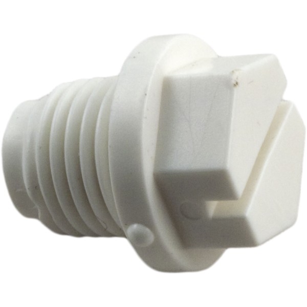 Plug, Praher ABS 1-1/2"/2" Top/Side Mt Valves, w/O-Ring, Wht : E-15-S1