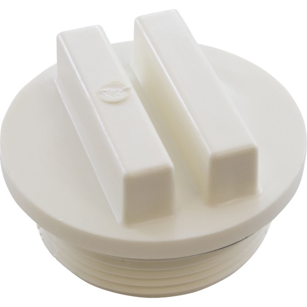 Plug, Praher ABS Side Mount Valves, 1-1/2"mpt, White : E-19-S1