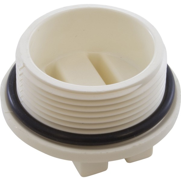 Plug, Praher ABS Side Mount Valves, 1-1/2"mpt, White : E-19-S1