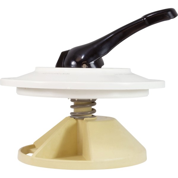 Lid Assy, Praher ABS Top/Side Mount Valve, 3", w/Gasket, Wht : 130711