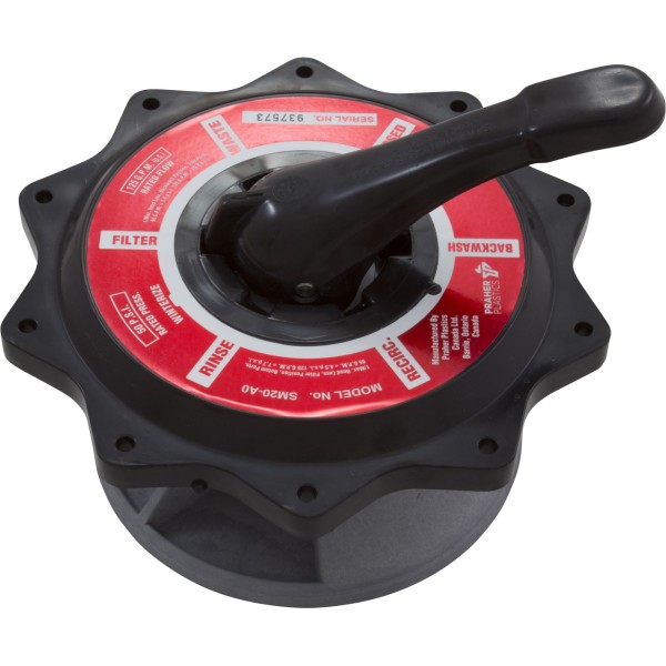 Lid Assembly, Praher ABS Top/Side Mount Valves, 2", Blk, 125gpm : E-50-S2B