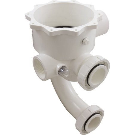 Body Assembly, Praher SM2-PP3 Valve, 2", White : E-55-S2PP3