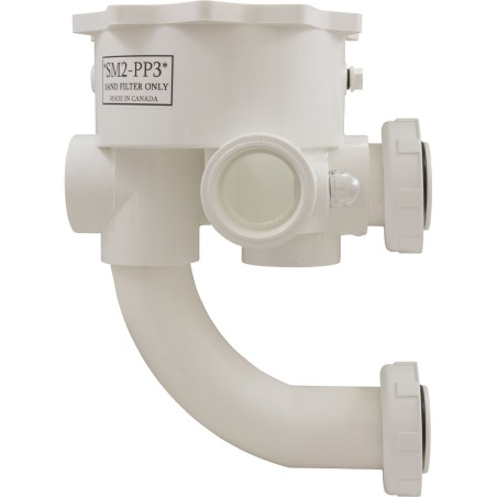 Body Assembly, Praher SM2-PP3 Valve, 2", White : E-55-S2PP3