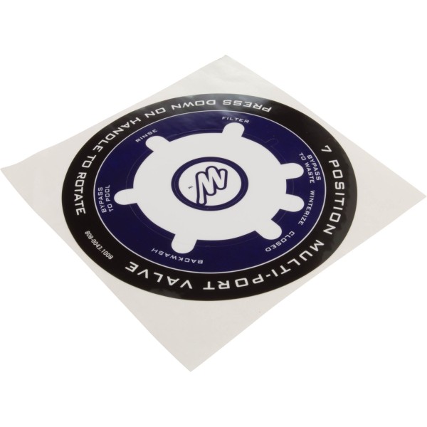 Decal, Waterway, 1-1/2" Top Mount Valve : 808-0043